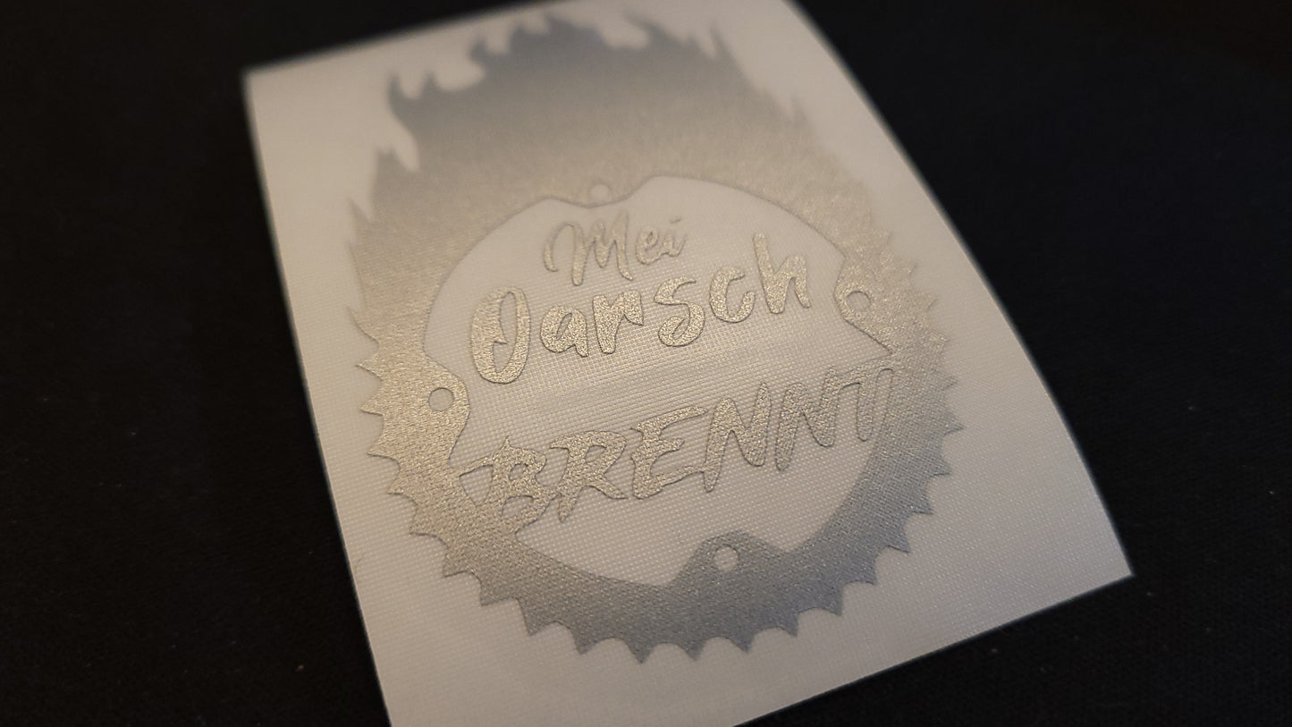 Mei Oarsch brennt - Sticker