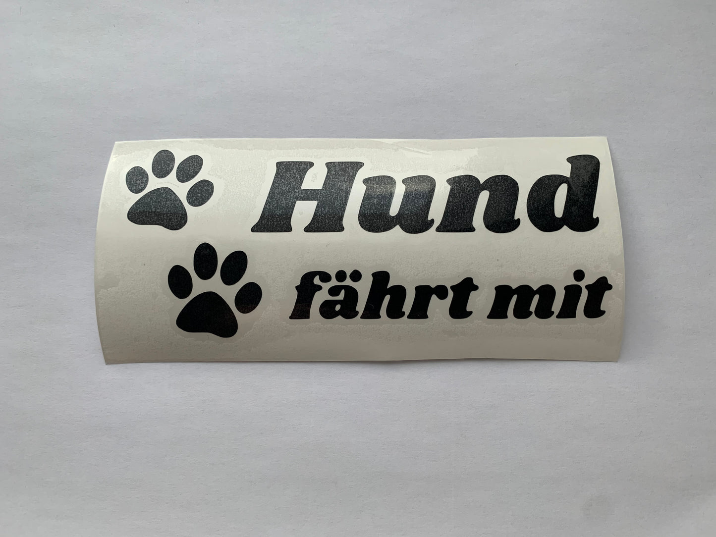 Hund fährt mit - Sticker